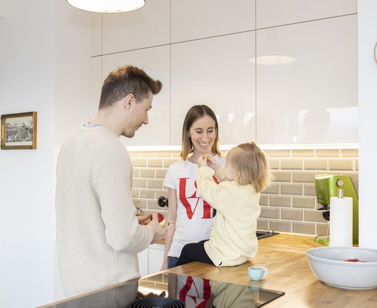 Die Küche ein Lebensraum für Familien.