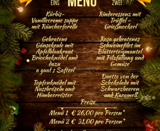 Weihnachtsmenü PUR-Kochschule